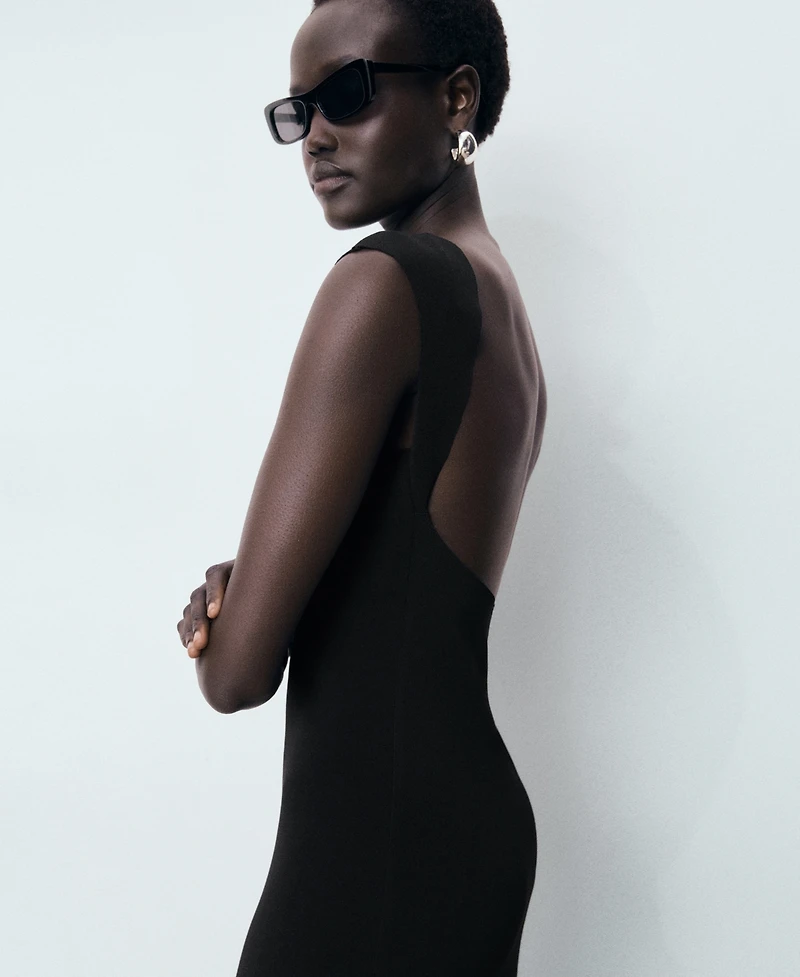 Mango Women's Open Back Dress