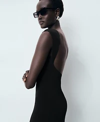 Mango Women's Open Back Dress