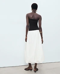 Mango Women's Strapless Balloon Dress