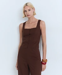 Mango Women's Flowy Straight-Fit Pants