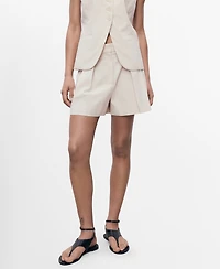 Mango Women's Pleated Tailored Shorts
