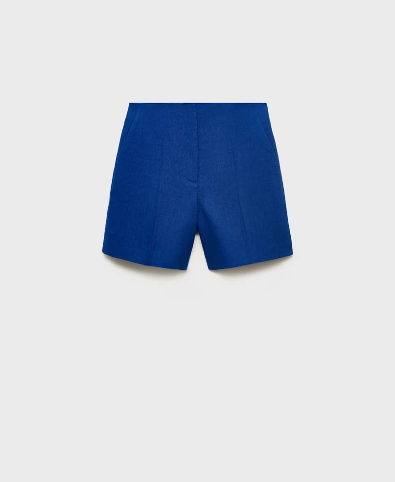 Mango Women's Straight-Fit Linen Shorts