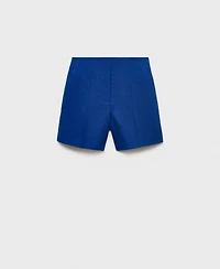 Mango Women's Straight-Fit Linen Shorts