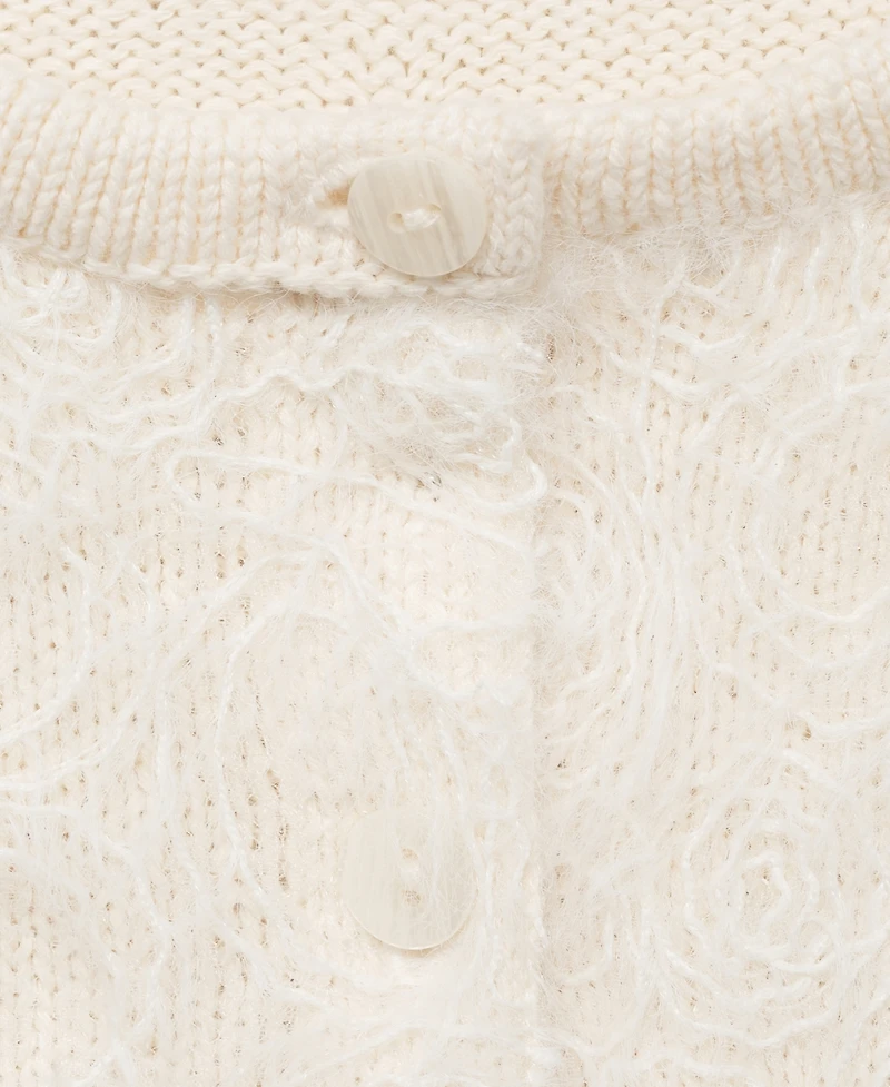 Mango Women's Knitted Cropped Cardigan