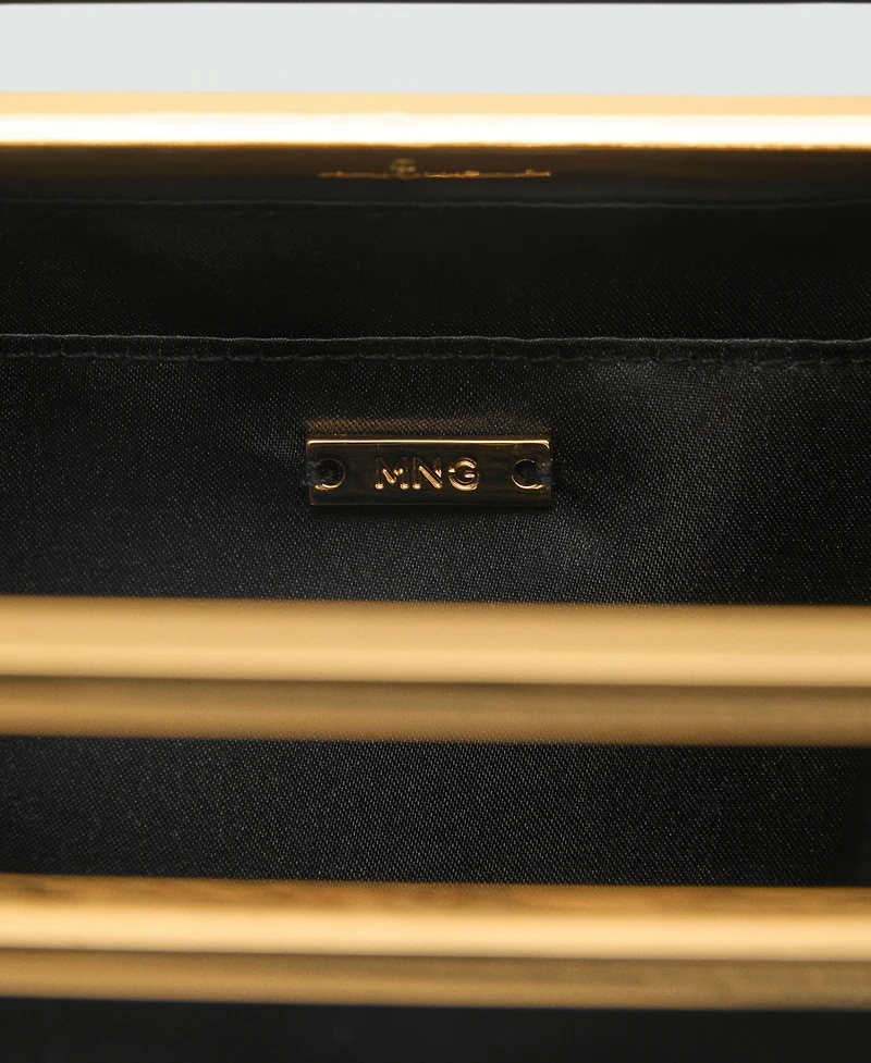 Mango Women's Metal Handle Handbag
