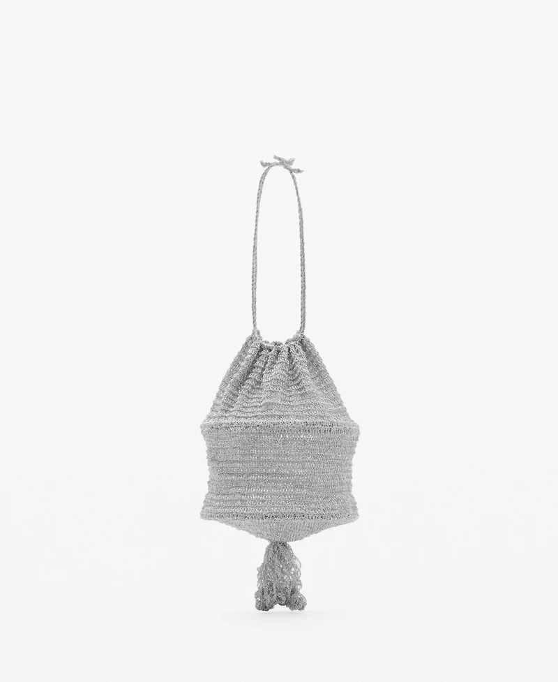 Mango Women's Lurex Sack-Style Bag