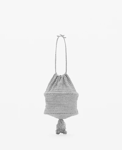 Mango Women's Lurex Sack-Style Bag