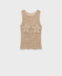 Mango Women's Embroidered Knit Top