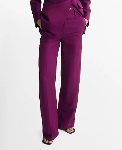 Mango Women's Straight-Fit Suit Pants