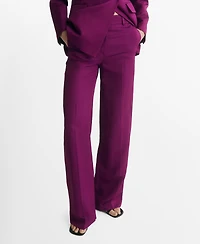 Mango Women's Straight-Fit Suit Pants