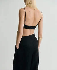 Mango Women's Bow-Design Crop Top