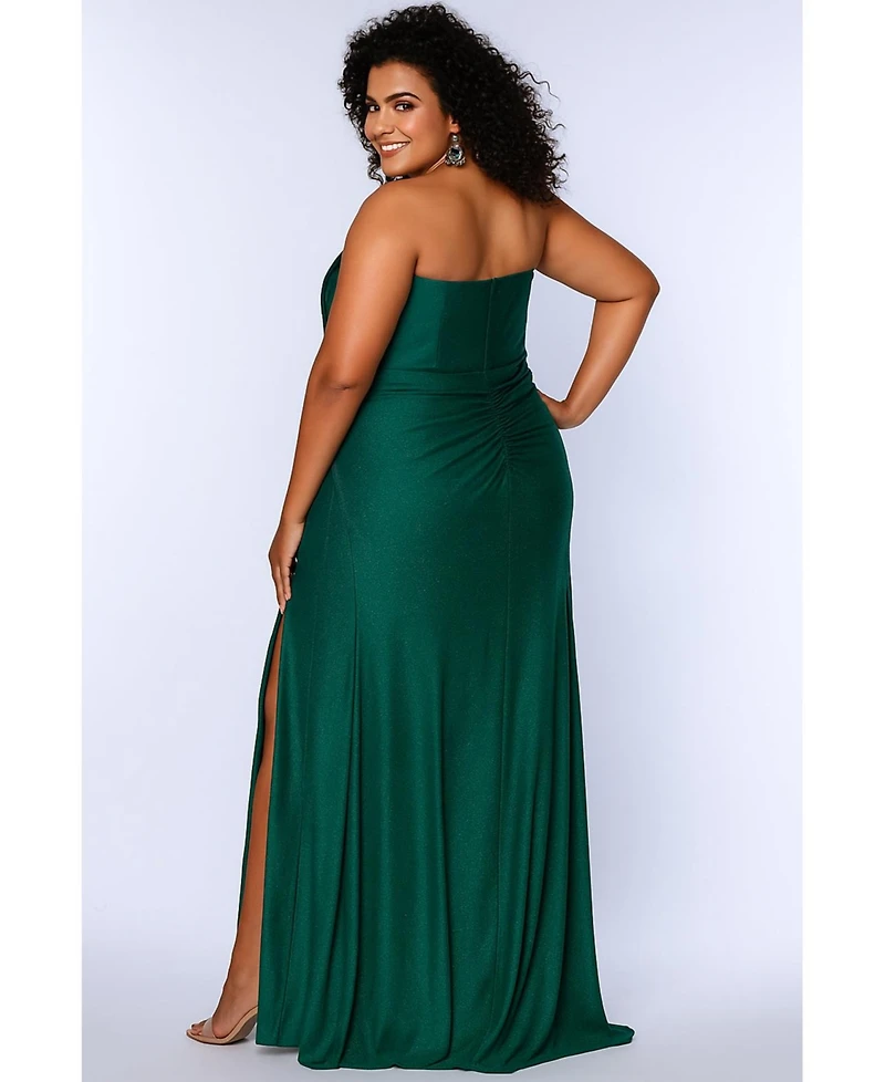 Sydney's Closet Women's Strapless Corset Slim Fitted Gown