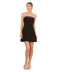 Adrianna Women's Crepe Sleeveless Fit & Flare Mini Dress