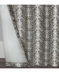 Kate Aurora Safari Living 2 Piece Python Room Darkening Grommet Top Curtain Panels - Brown 84 in. Long