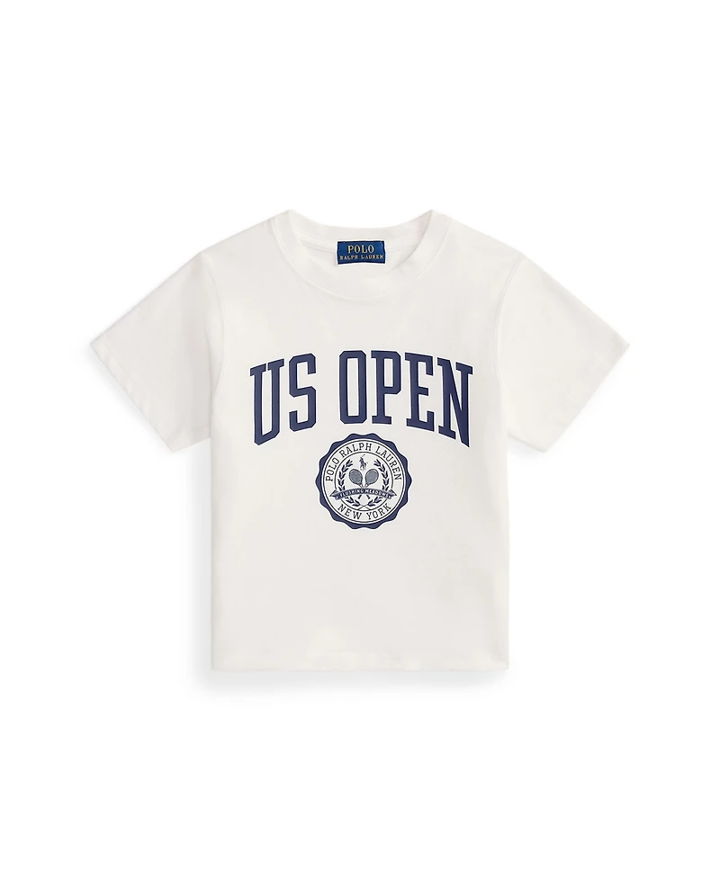 Polo Ralph Lauren Toddler and Little Girls Us Open Crest Cotton Jersey T-Shirt