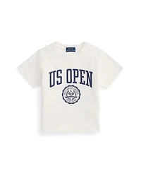 Polo Ralph Lauren Toddler and Little Girls Us Open Crest Cotton Jersey T-Shirt