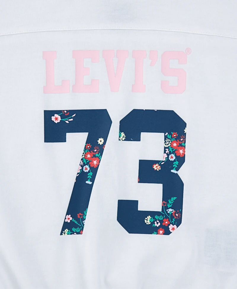 Levi's Little Girls 3-Piece Cinched Top, Flared Leggings and Scrunchie Set