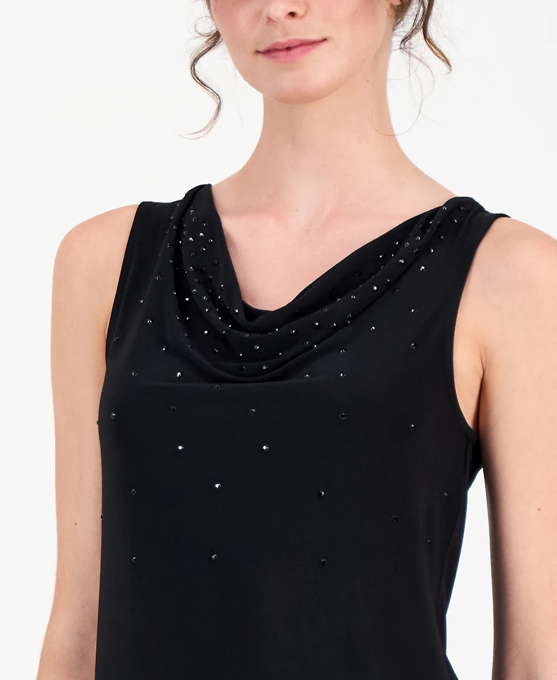 Anne Klein Women's Embellished Cowl-Neck Tank
