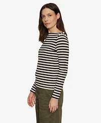 Sanctuary Women's Boat Neck Long Sleeve Top