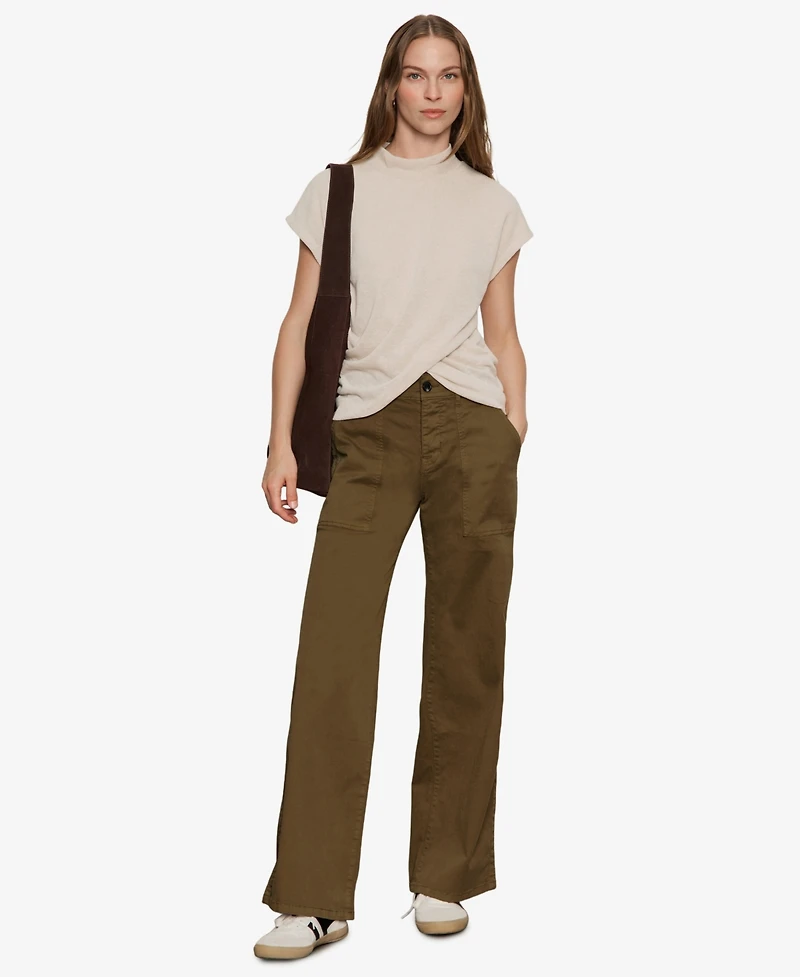 Sanctuary Women's Draped Mock Neck Top