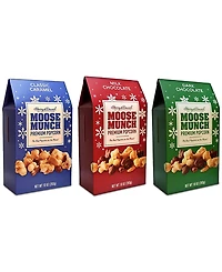 Harry & David Dark Chocolate, Milk Chocolate and Caramel Moose Munch Gable Boxes, 3 Pack