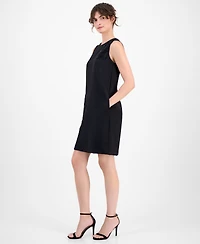 Anne Klein Women's Embellished Sleeveless Shift Dress