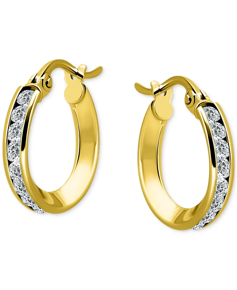 Giani Bernini Cubic Zirconia Small Hoop Earrings Sterling Silver, 0.625", Macy's Exclusive