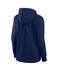 Fanatics Women's Navy Denver Broncos Team Logo Victory Script Pullover Hoodie