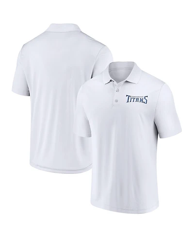 Fanatics Men's White Tennessee Titans Lockup Polo Shirt
