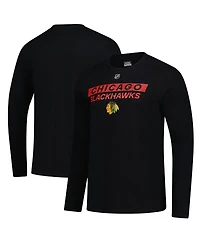 Fanatics Men's Black Chicago Blackhawks Authentic Pro Primary Logo Long Sleeve T-Shirt