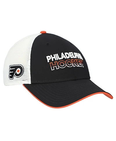 Fanatics Men's Black/White Philadelphia Flyers Adjustable Meshback Hat