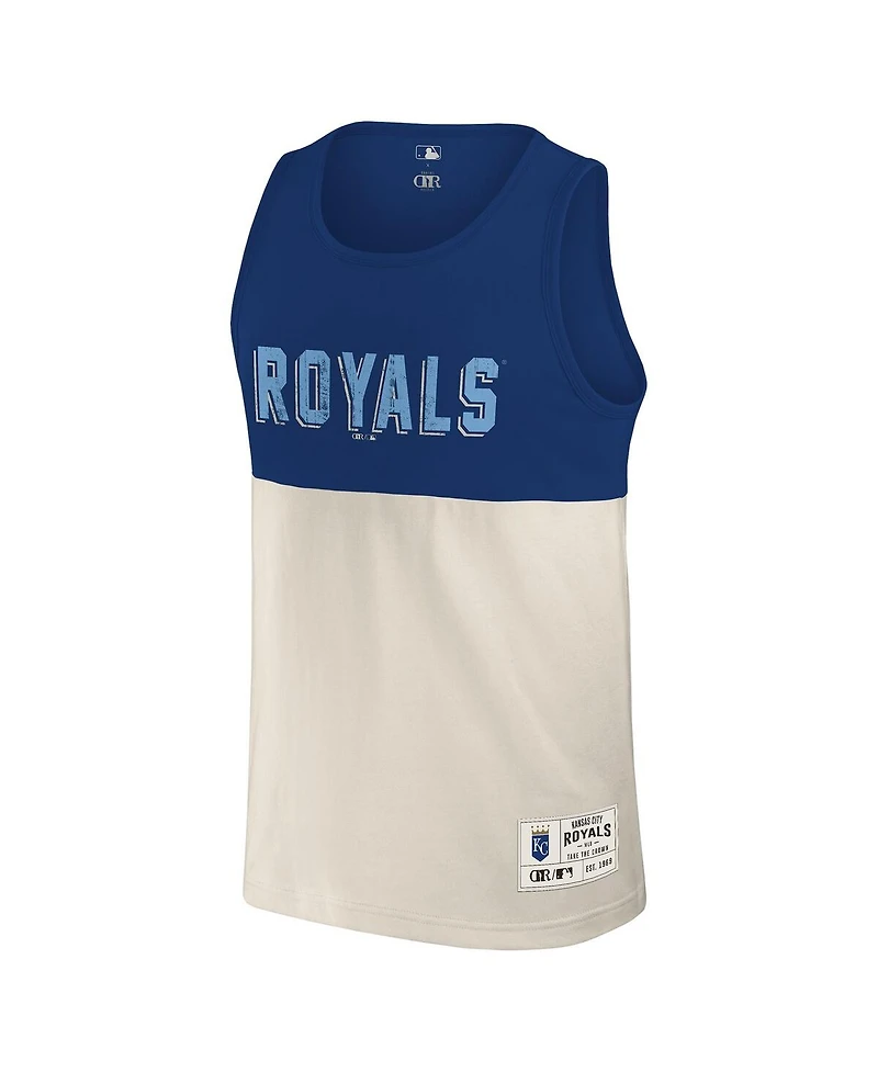 Darius Rucker Collection by Fanatics Men's Royal/Cream Kansas City Royals Color Block Tank Top