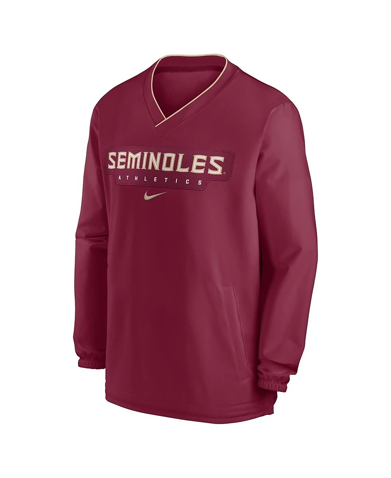 Nike Men's Garnet Florida State Seminoles 2024 Sideline Pullover Windshirt