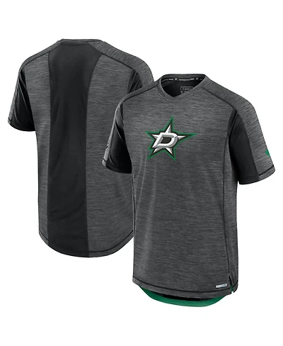 Fanatics Men's Heather Charcoal Dallas Stars Authentic Pro Rink Performance T-Shirt
