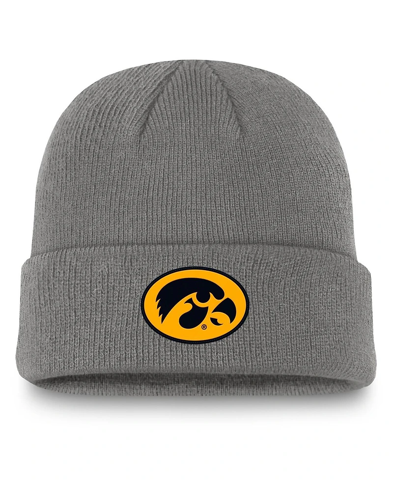Nike Men's Pewter Iowa Hawkeyes Standard Terra Cuffed Knit Hat