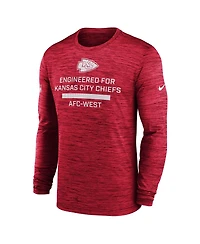 Nike Men's Red Kansas City Chiefs Sideline Velocity Performance Long Sleeve T-Shirt