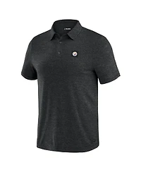 J. Palmer Men's Black Pittsburgh Steelers Four Down Polo Shirt