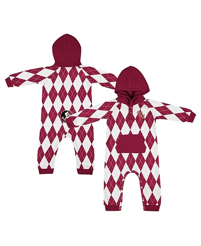 Colosseum Baby Boys and Girls Garnet Florida State Seminoles the Dealio Hoodie Romper