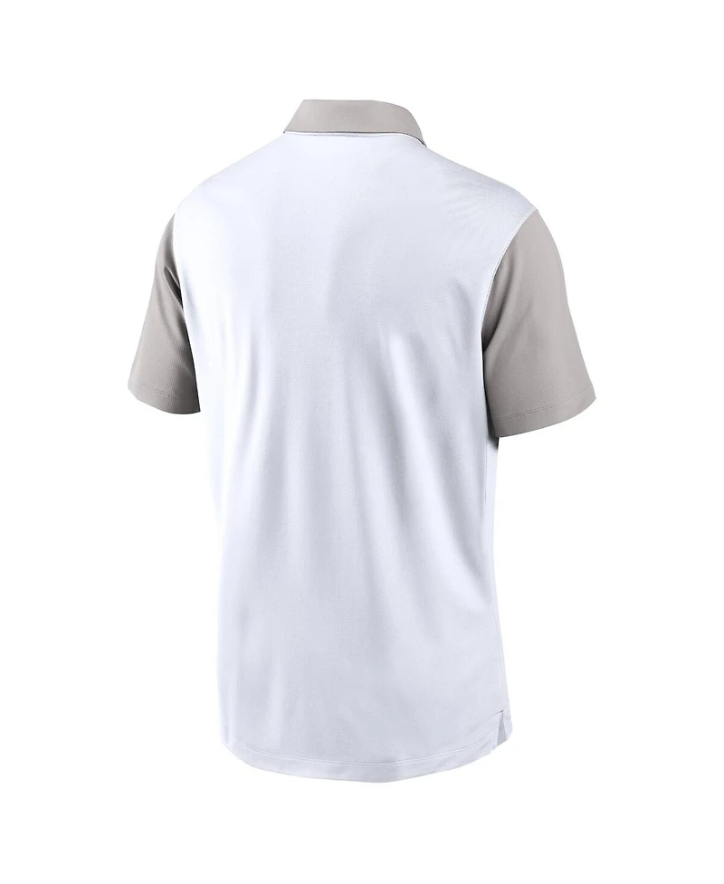 Nike Men's White/Gray Oklahoma Sooners Athletic Prep Legacy Logo Vapor Performance Polo Shirt