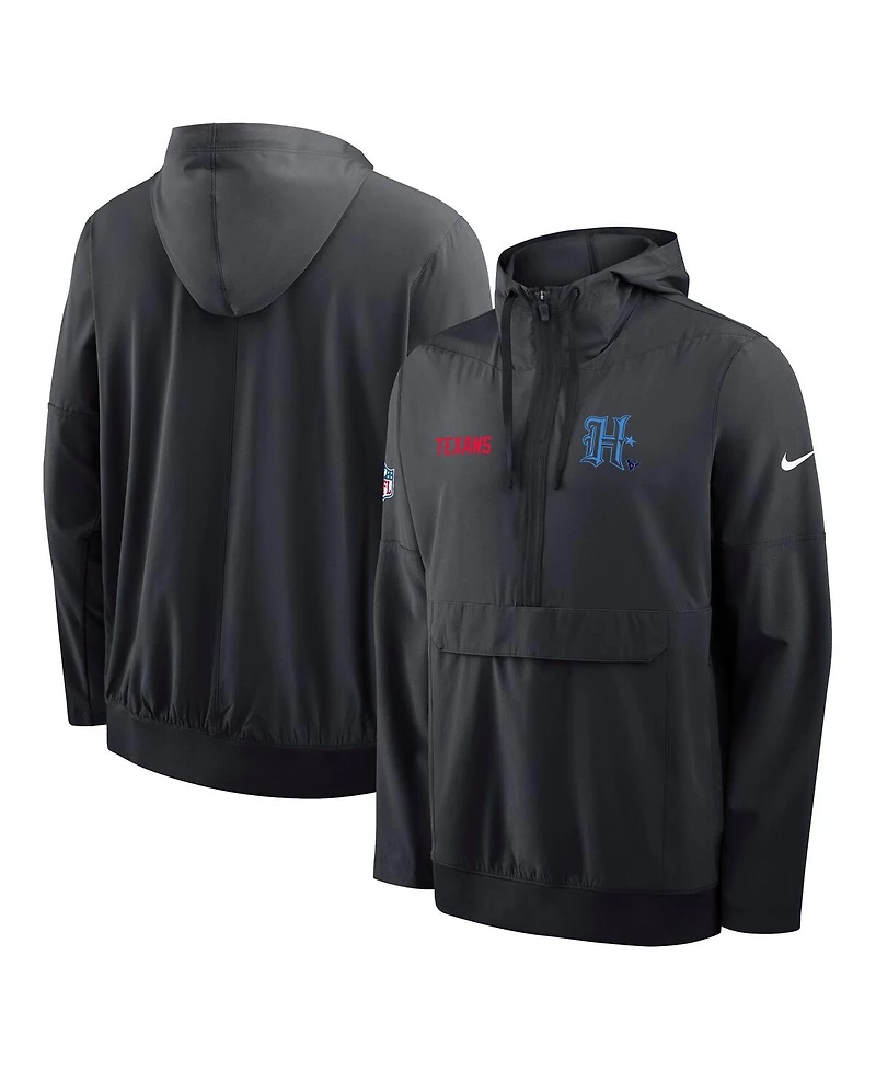 Nike Men's Navy Houston Texans Sideline Alt Pack Anorak Half-Zip Hoodie Jacket