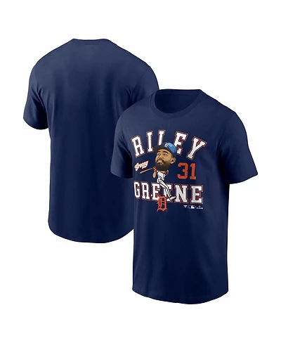 Fanatics Men's Riley Greene Navy Detroit Tigers Hometown Caricature T-Shirt