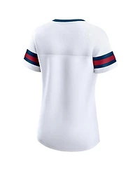 Fanatics Women's White Houston Texans Sunday Best Lace-Up T-Shirt