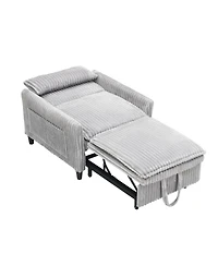 Streamdale Furniture Grey Small Space Sofa Bed with Pillow