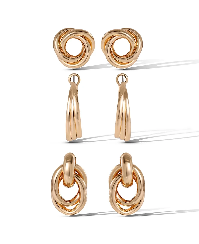 Jessica Simpson Mixed Shape Earring Set