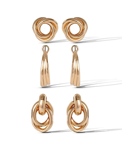 Jessica Simpson Mixed Shape Earring Set