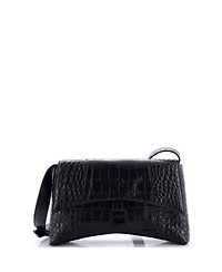 Pre-Owned Balenciaga Xs Downtown Soft Hourglass Shoulder Bag Embossed Leather