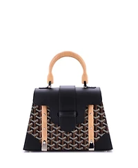 Pre-Owned Goyard Pm Saigon Top Handle Bag Coated Canvas with Leather