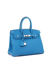Pre-Owned Hermes Birkin 30 Handbag Verso Togo with Palladium Hardware