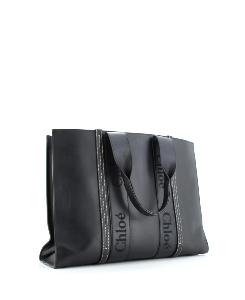 Pre-Owned Chloe Large Woody Tote Leather