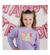 Sweet Wink Little and Big Girls Birthday Girl Patch Sweatshirt